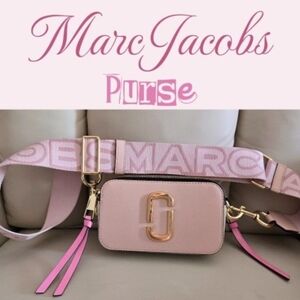 Marc Jacobs Light Pink Crossbody Bag with Gold Accents